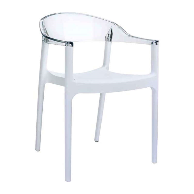 CARMEN WHITE/CLEAR(Σ4)ΠΟΛΥΘΡΟΝΑ 49X53X79εκ.