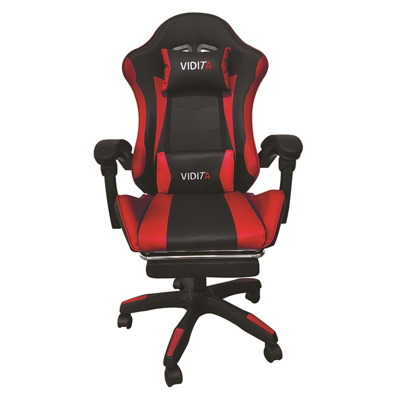 A6060 ΜΑΥΡΟ/ΚΟΚΚΙΝΟ ΠΟΛΥΘΡΟΝΑ GAMING/ΜΕ ΥΠΟΠΟΔΙΟ 64X62X113-121εκ.