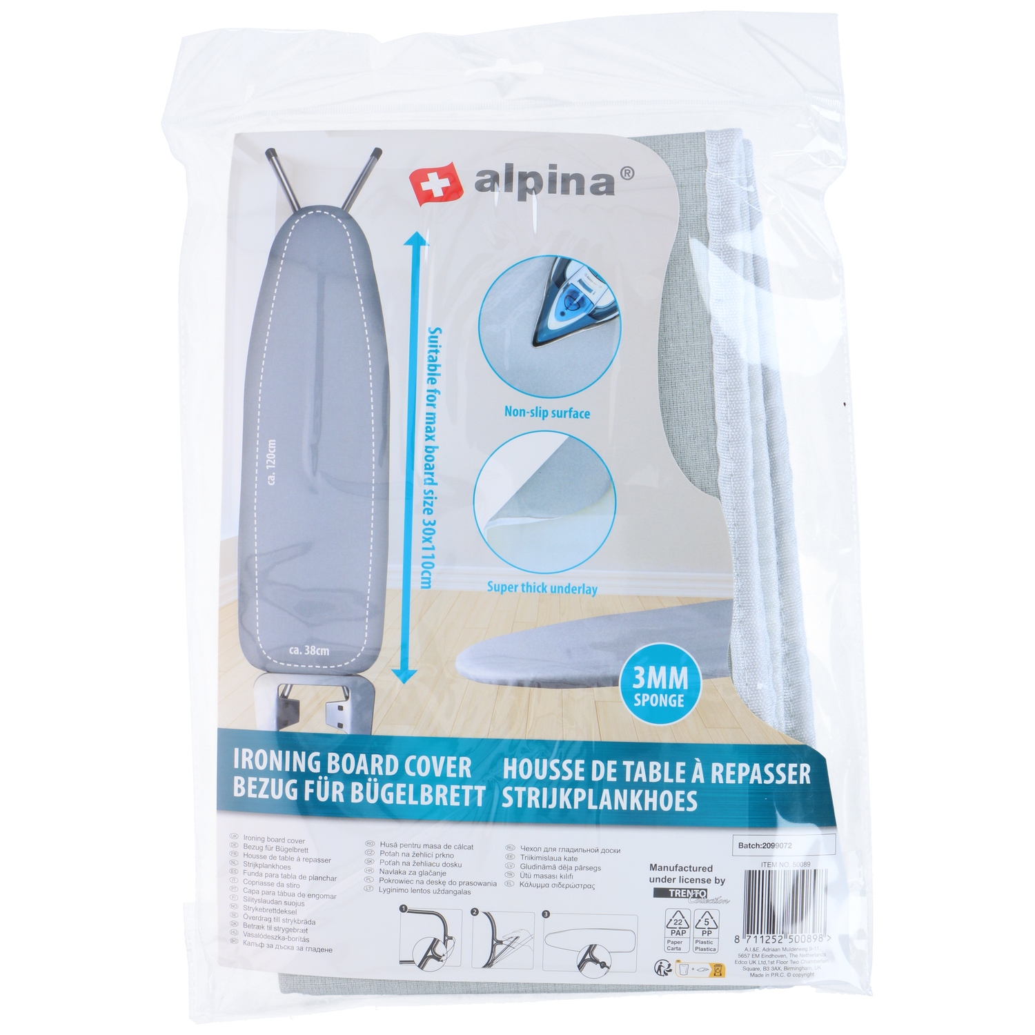 Κάλυμμα Σιδερώστρας 3mm ALPINA
