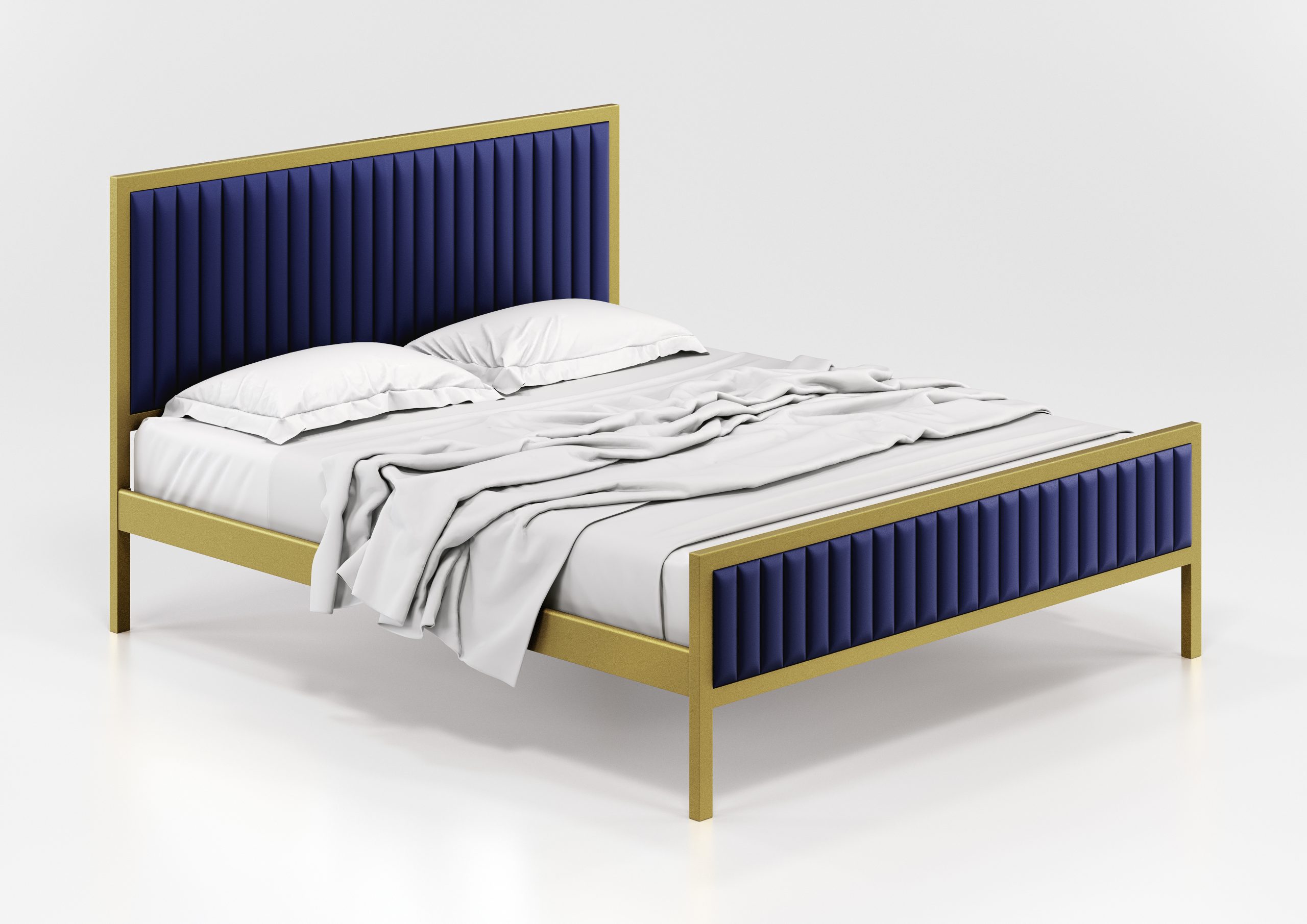 KPS/QUEEN BED EΛΛΗΝΙΚΗΣ ΚΑΤΑΣΚΕΥΗΣ ΜΕΤΑΛΛΟ&ΥΦΑΣΜΑ 160Χ200ΕΚ