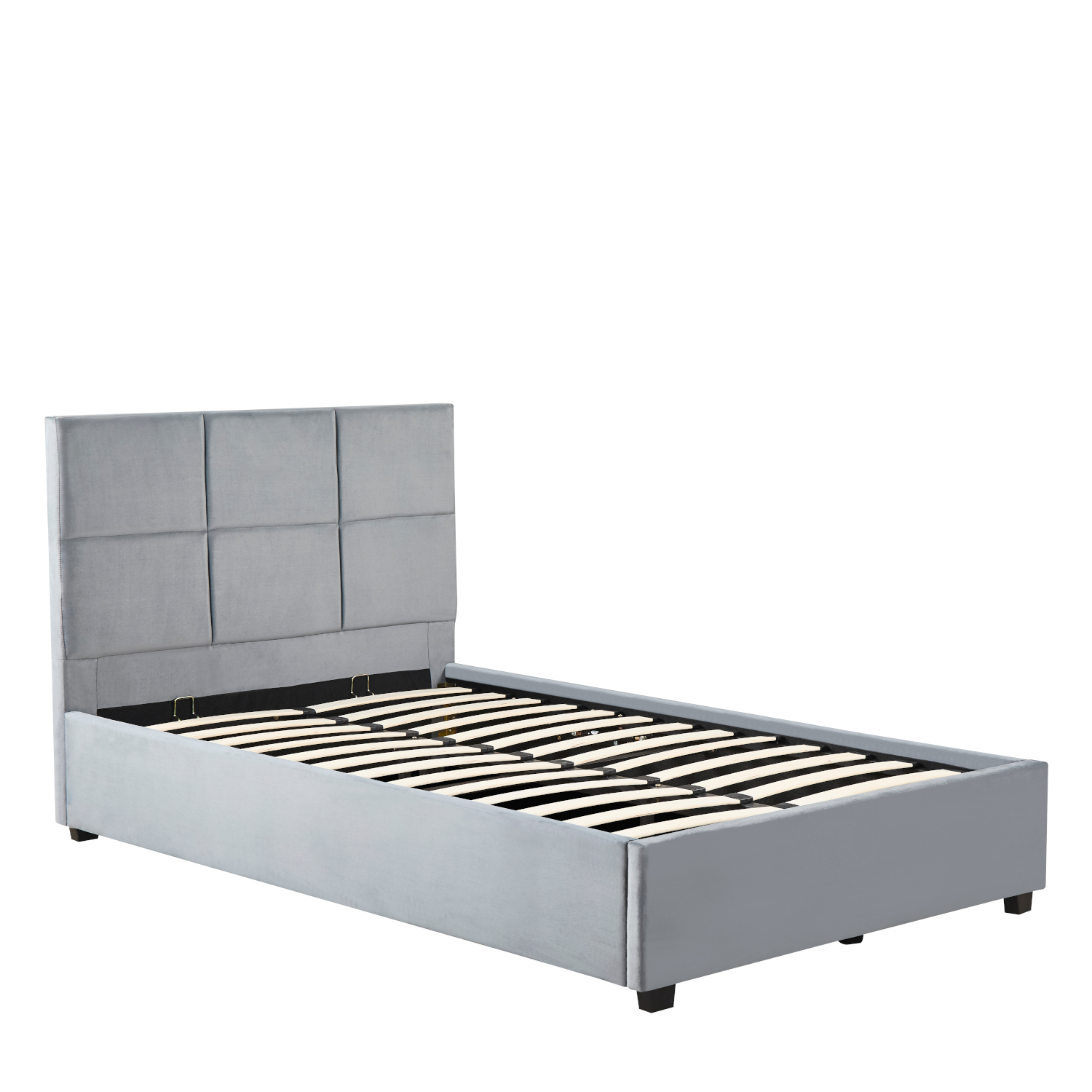 Κρεβάτι Μονό ArteLibre CLOUDREST Γκρι Ύφασμα 214x127.5x109cm (Στρώμα 120x200cm)
