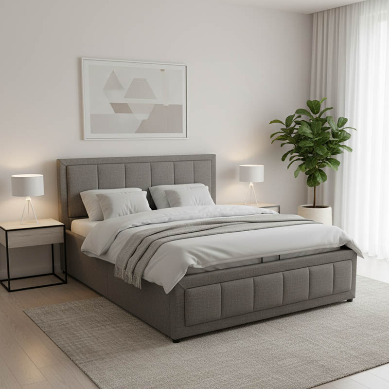 Κρεβάτι Dellia pakoworld με αποθηκευτικό χώρο pu μαύρο 120x200εκ