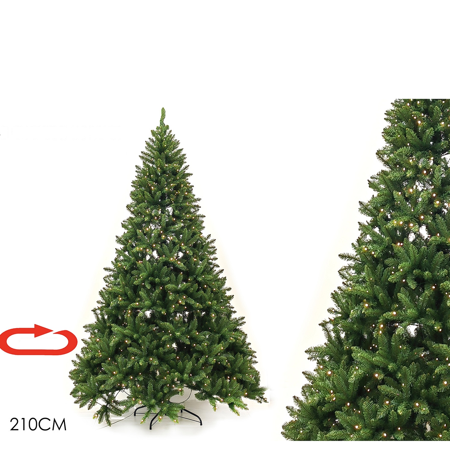 Χριστουγεννιάτικο Δέντρο Sibilla PVC Με 600 LED 210cm