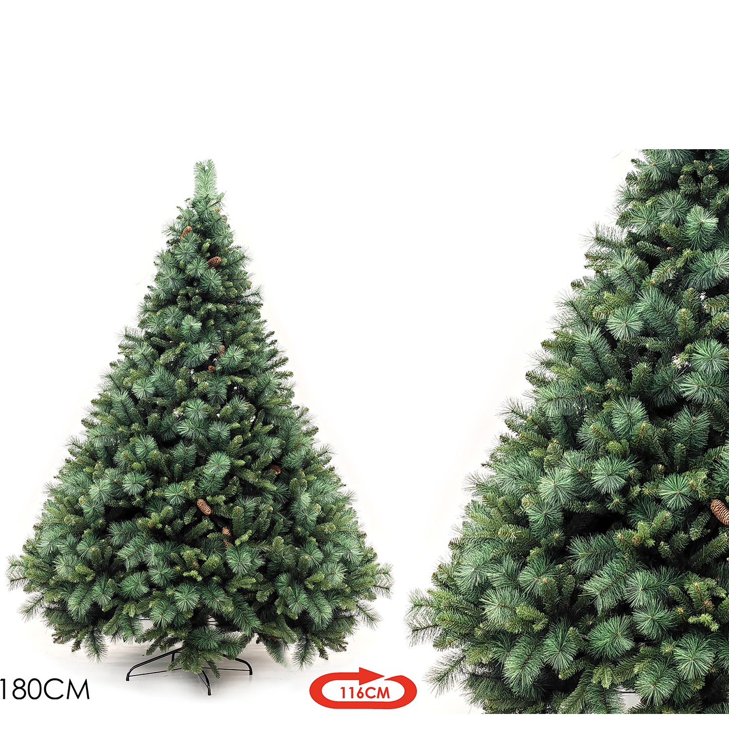 Χριστουγεννιάτικο Δέντρο Broad Peak PVC/PP/PE 180cm