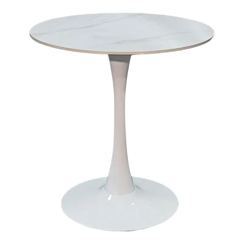 Τραπέζι Balou I pakoworld sintered stone σε λευκό μαρμάρου Φ70x74εκ