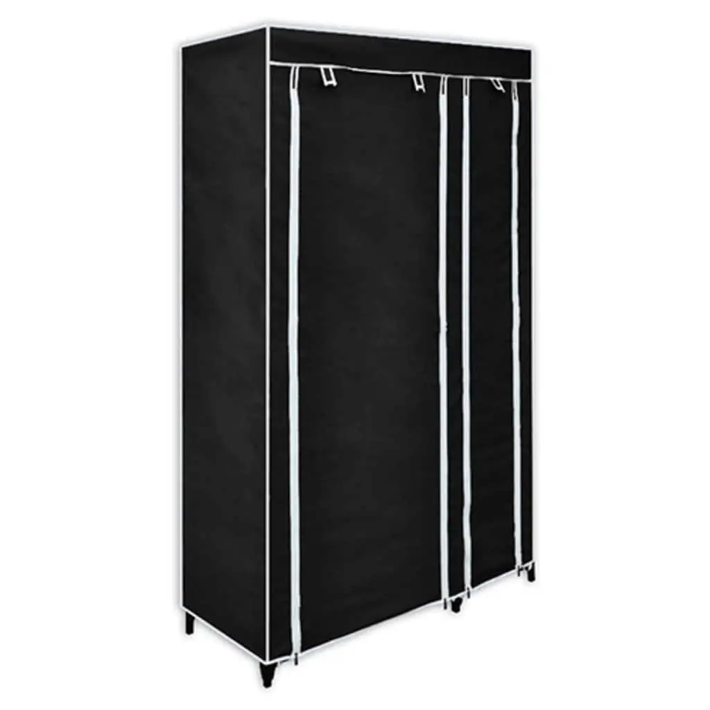 vidaXL Ντουλάπα Αναδιπλούμενη Μαύρη 110 x 45 x 175 εκ.