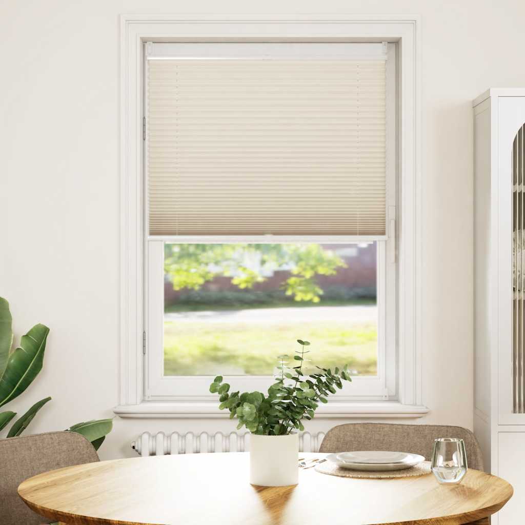 vidaXL Σύστημα Σκίασης Πλισέ Κρεμ 90 x 125 εκ.