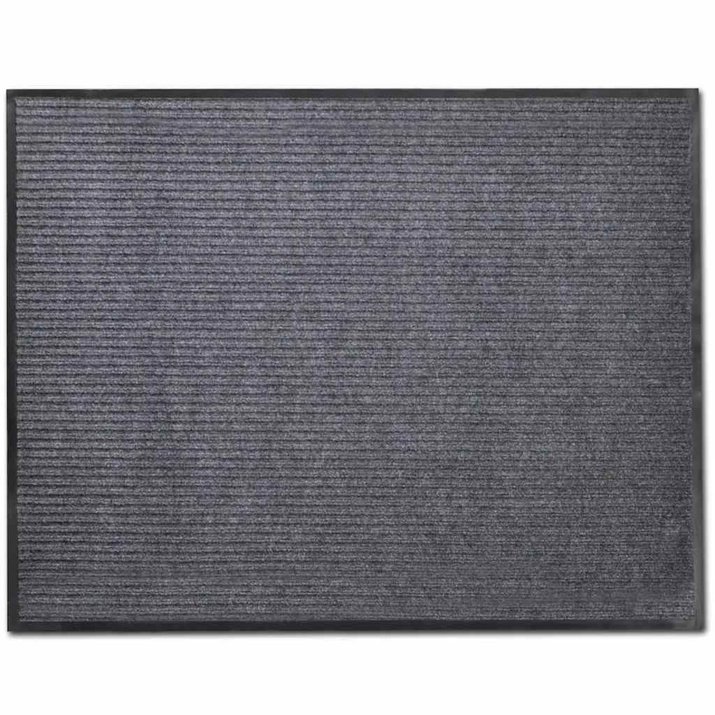 vidaXL Πατάκι Πόρτας Γκρι 90 x 60 εκ. από PVC