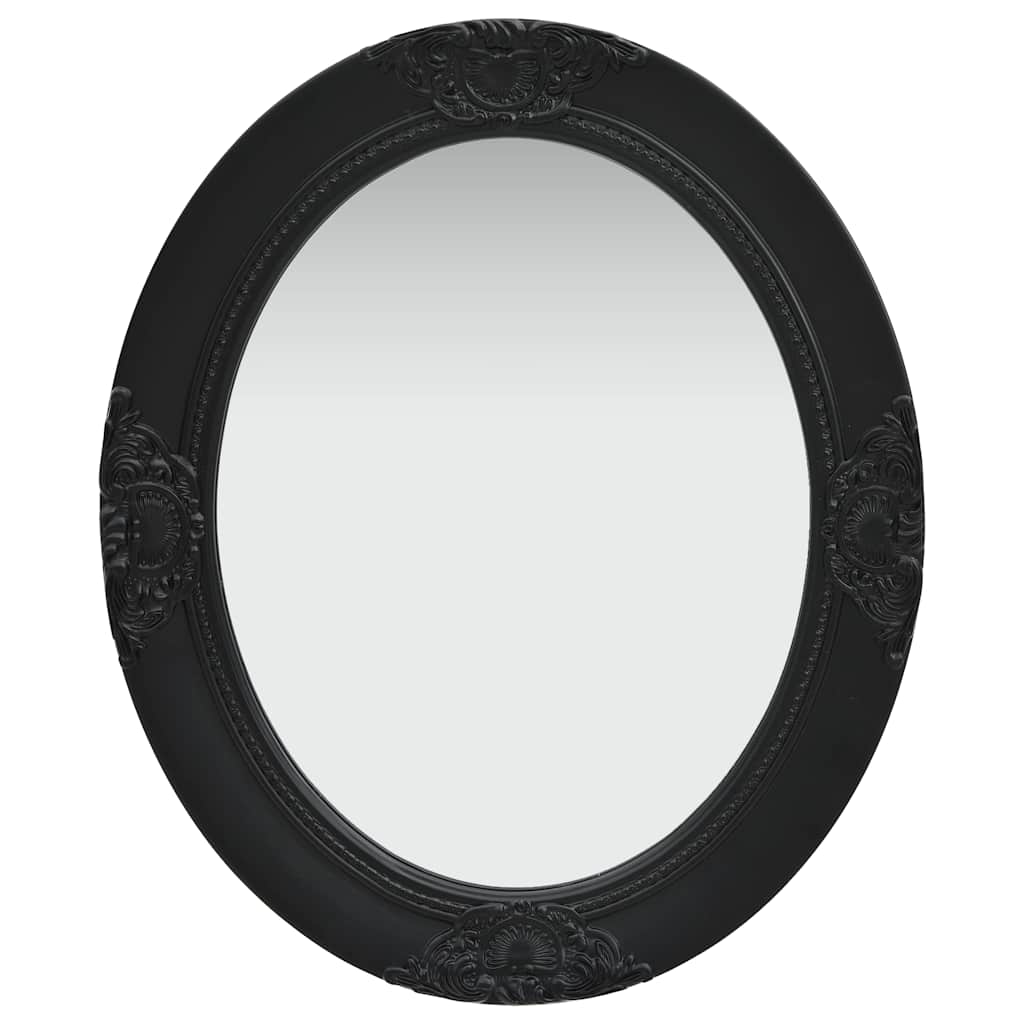 vidaXL Καθρέφτης Τοίχου με Μπαρόκ Στιλ Μαύρος 50 x 60 εκ.