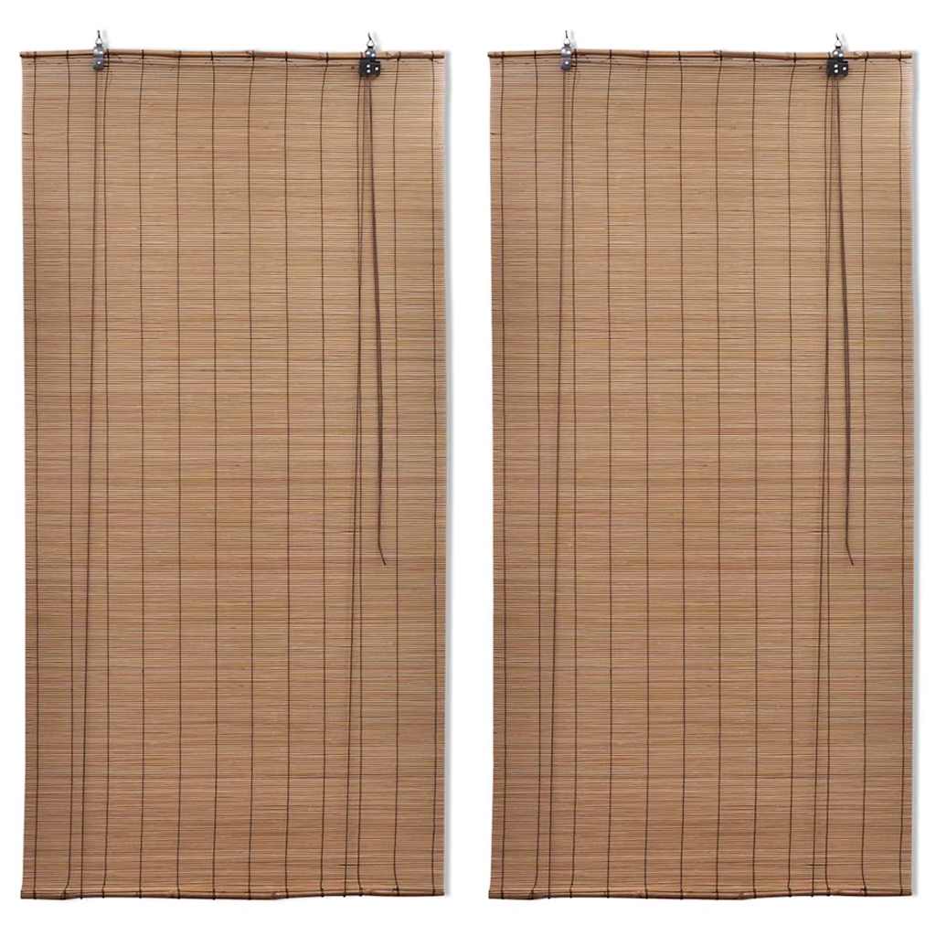 vidaXL Στόρια Σκίασης 2 τεμ. Καφέ 150 x 220 εκ. από Μπαμπού