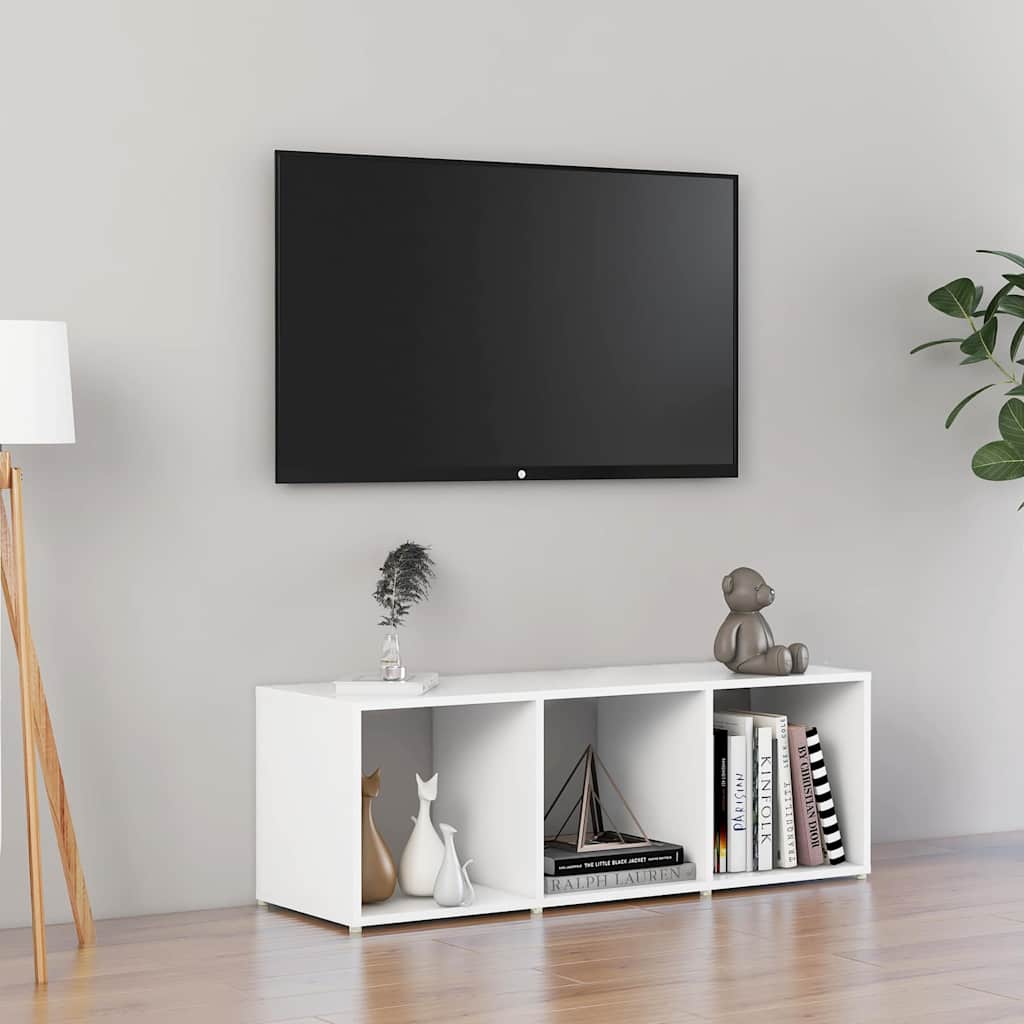 vidaXL Έπιπλο Τηλεόρασης Λευκό 107 x 35 x 37 εκ. Μοριοσανίδα