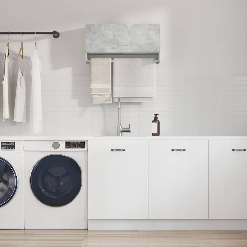 vidaXL Ντουλάπα Γκρι Σκυροδέματος 70 x 32,5 x 35 εκ. από Επεξ. Ξύλο