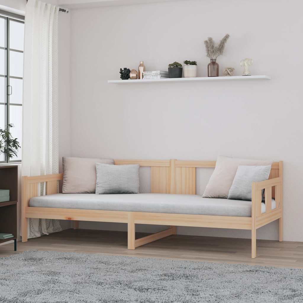 vidaXL Καναπές Κρεβάτι 90 x 200 εκ. από Μασίφ Ξύλο Πεύκου