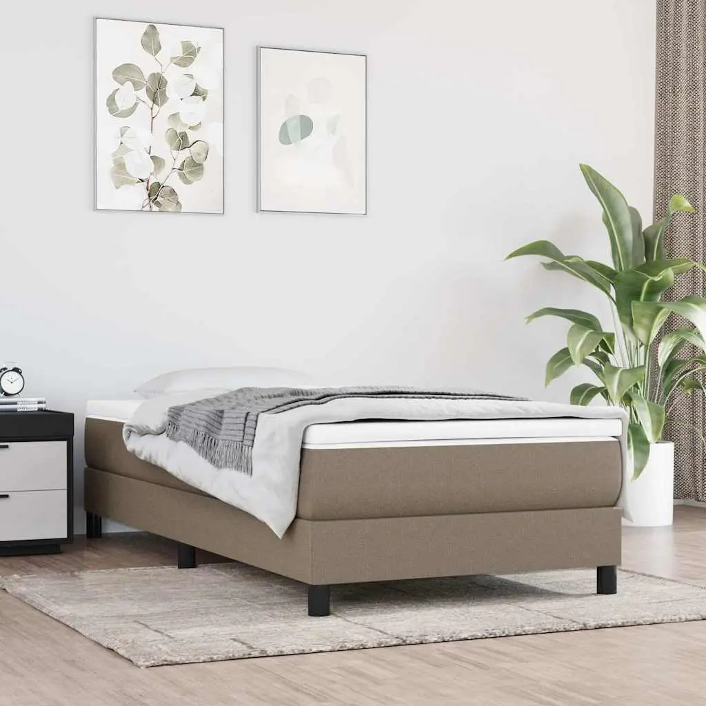 vidaXL Στρώμα με Pocket Springs Μεσαίας Σκληρότητας Taupe 80 x 200 x 20 εκ. Υφασμάτινο