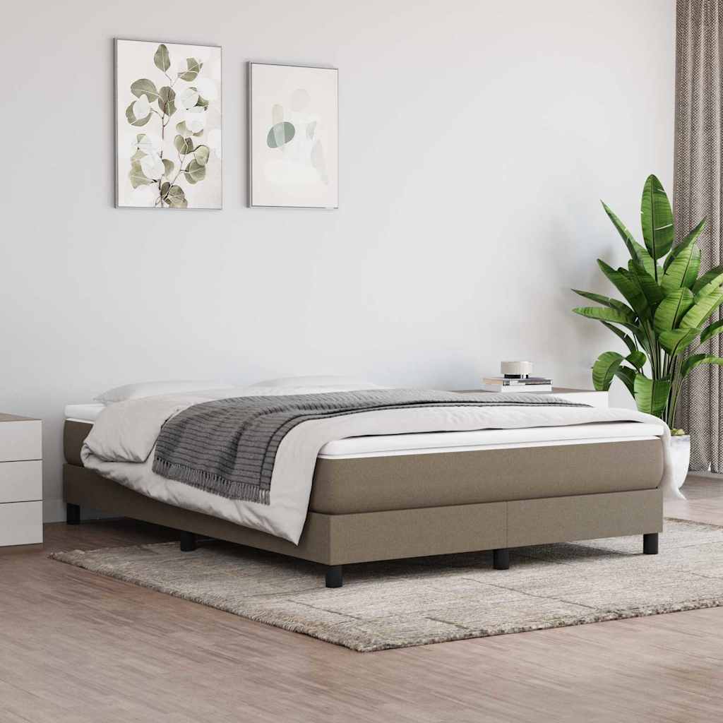 vidaXL Στρώμα με Pocket Springs Μεσαίας Σκληρότητας Taupe 140x200x20 εκ. Υφασμάτινο
