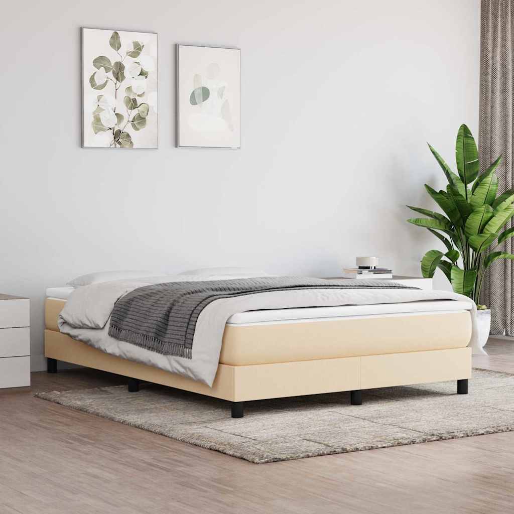 vidaXL Στρώμα με Pocket Springs Μεσαίας Σκληρότητας Κρεμ 140x200x20 εκ. Υφασμάτινο