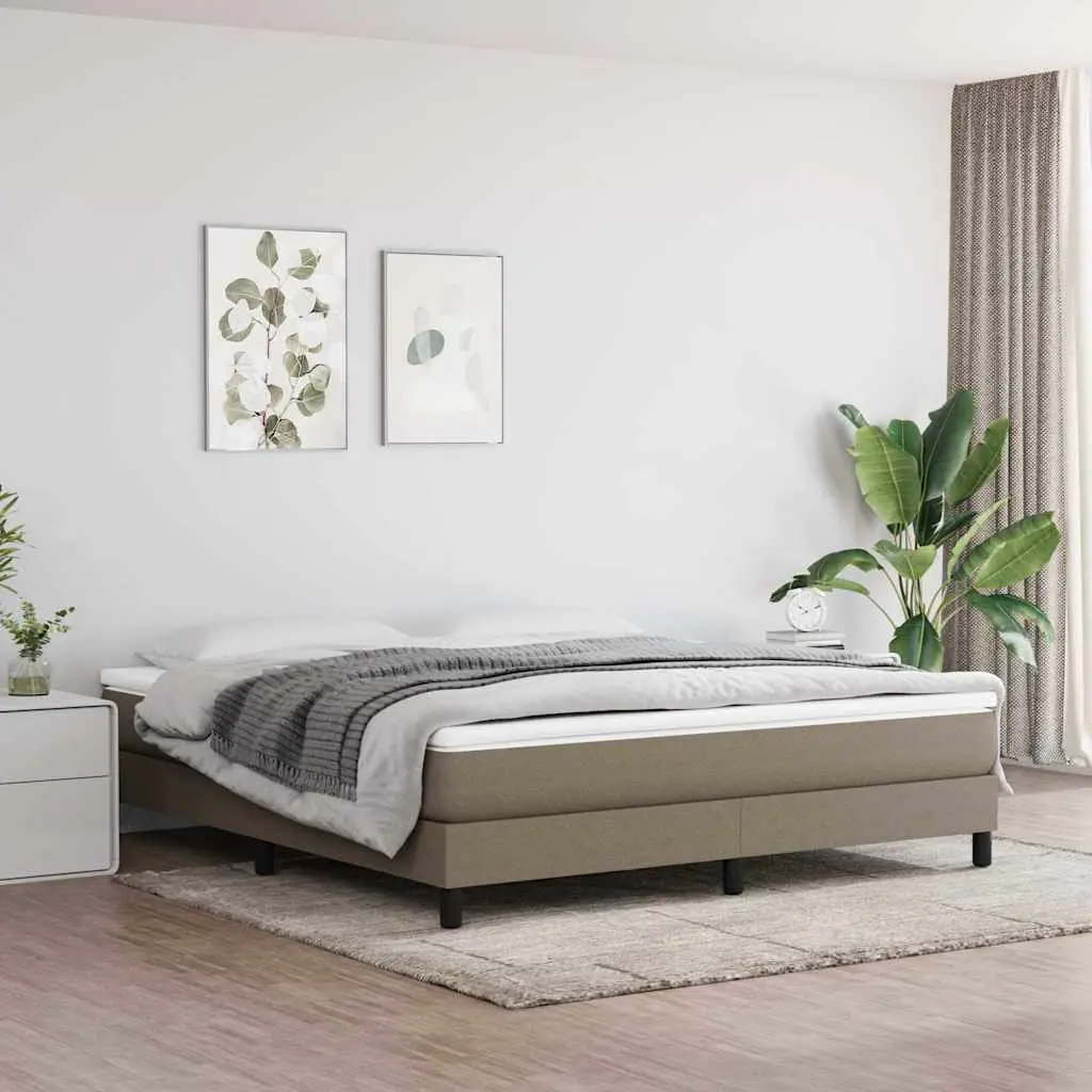 vidaXL Στρώμα με Pocket Springs Μεσαίας Σκληρότητας Taupe 180x200x20 εκ. Υφασμάτινο