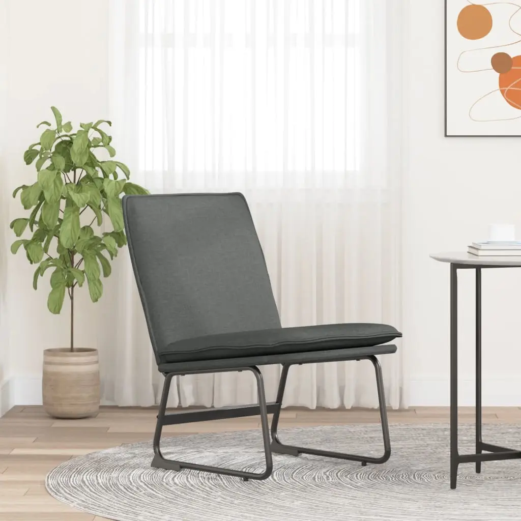 vidaXL Πολυθρόνα Σκούρο Γκρι 52 x 75 x 76 εκ. Υφασμάτινη
