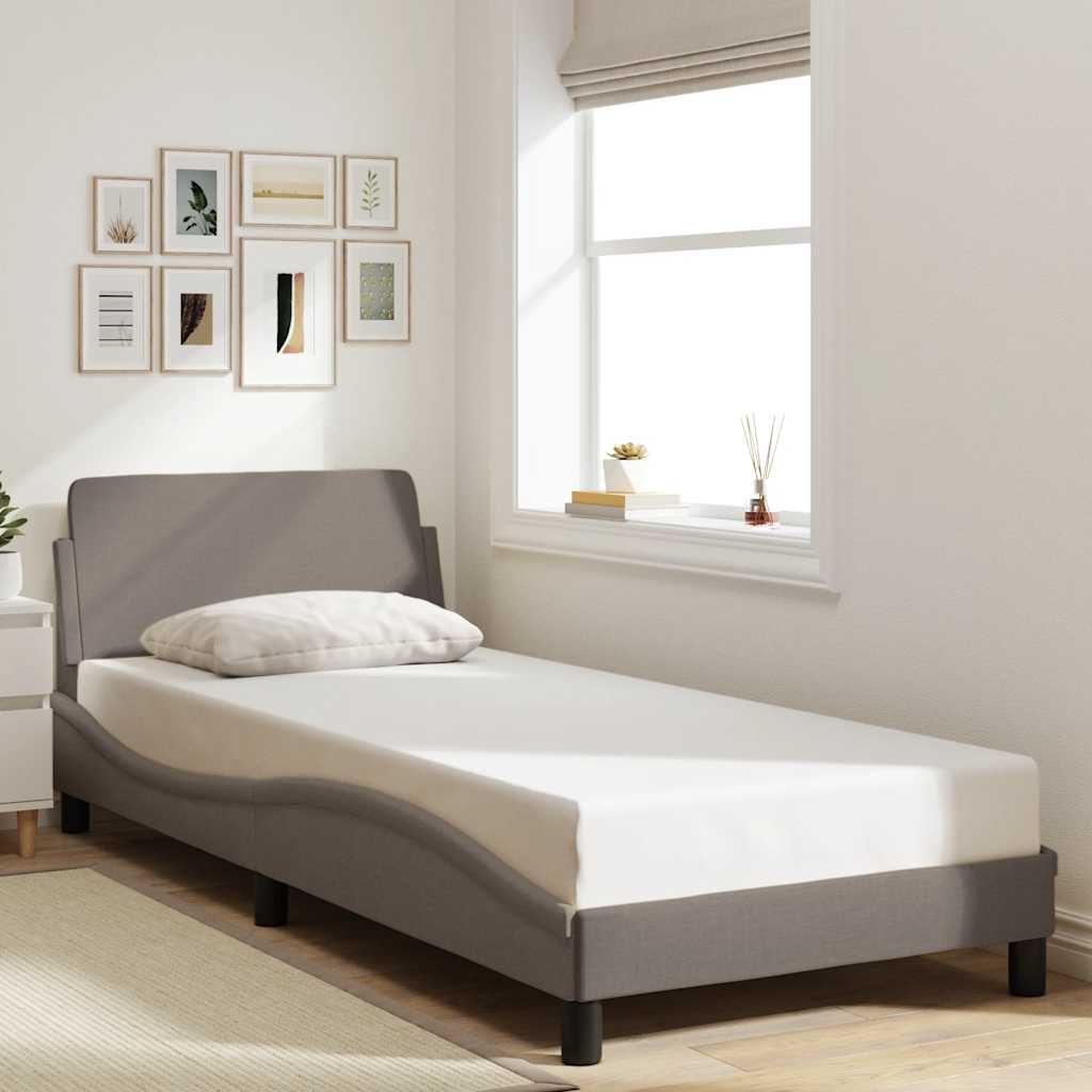 vidaXL Σκελετός Κρεβατιού με Κεφαλάρι Dover 90x200εκ.Υφασμάτινο