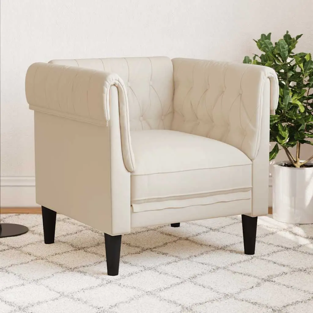vidaXL Πολυθρόνα Chesterfield Λινό