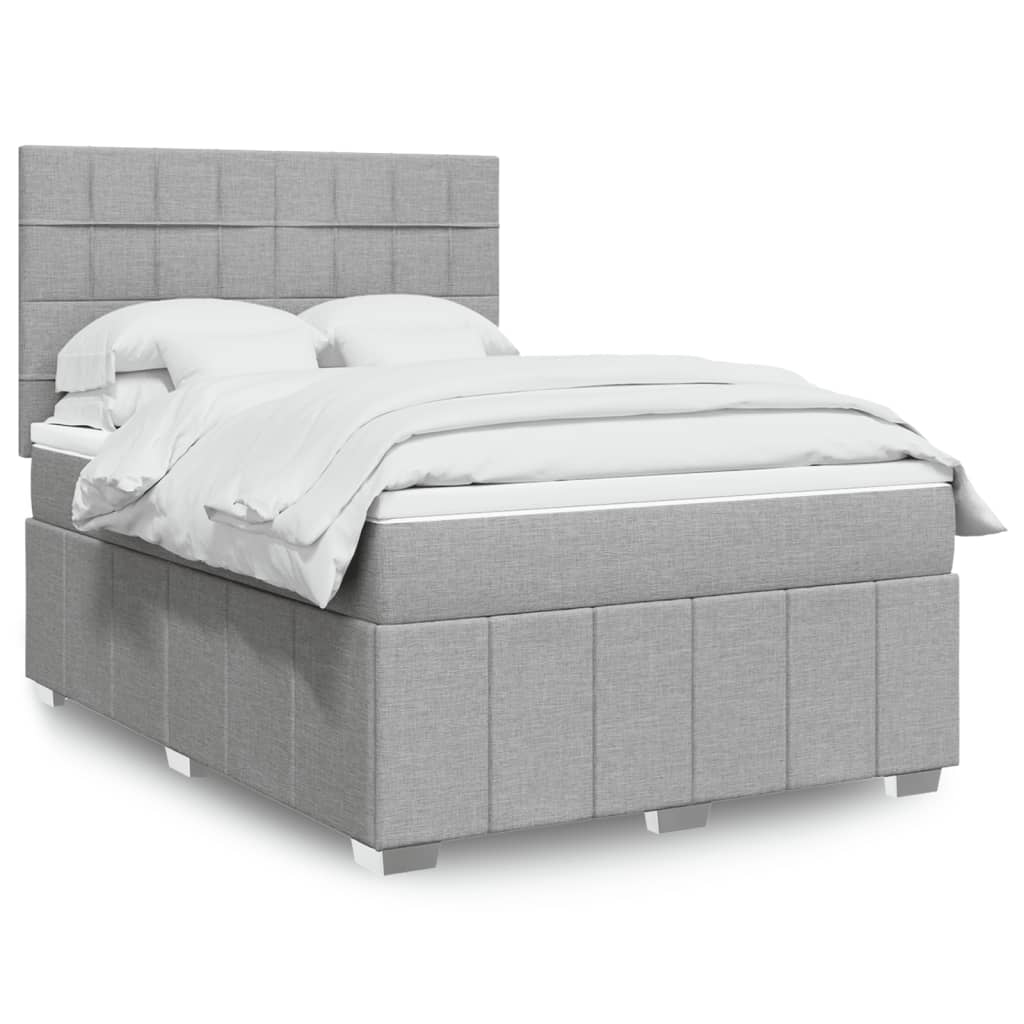 vidaXL Κρεβάτι Boxspring με Στρώμα Αν. Πράσινο 160x200εκ Υφασμάτινο