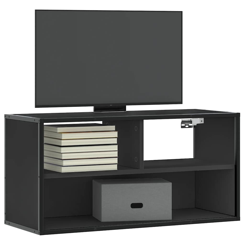 vidaXL Έπιπλο Τηλεόρασης Μαύρο 80x31x39,5 εκ. Επεξεργ. Ξύλο / Μέταλλο