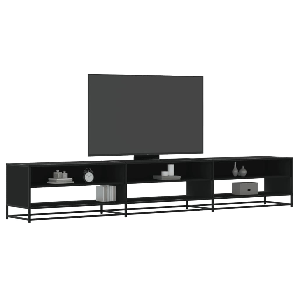 ντουλάπι τηλεόρασης vidaXL Μαύρο 270x40x46 cm Κατασκευασμένο ξύλο