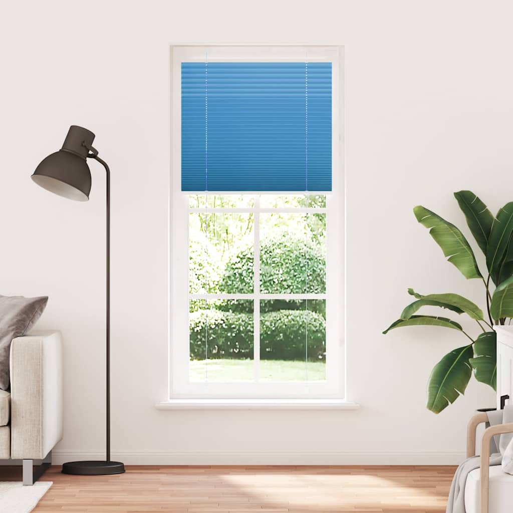 vidaXL Πλισέ Στόρι Μπλε 95x200 εκ. Πλάτος Υφάσματος 94,4 εκ. Πολυεστέρας