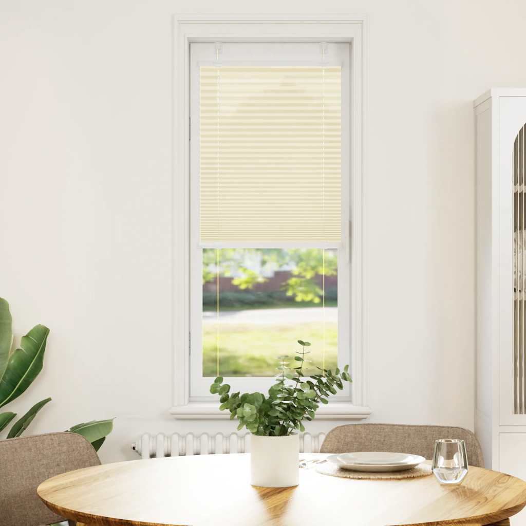 vidaXL Πλισέ περσίδα Κρέμα 45x100 cm Πλάτος υφάσματος 44,4 cm