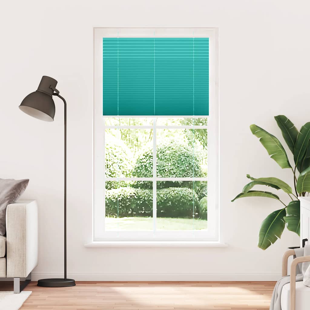 vidaXL Πλισέ Στόρι Πετρόλ Πράσινο 110x200 εκ. Πλάτος Υφάσματος 109,4 εκ. Πολυεστέρας