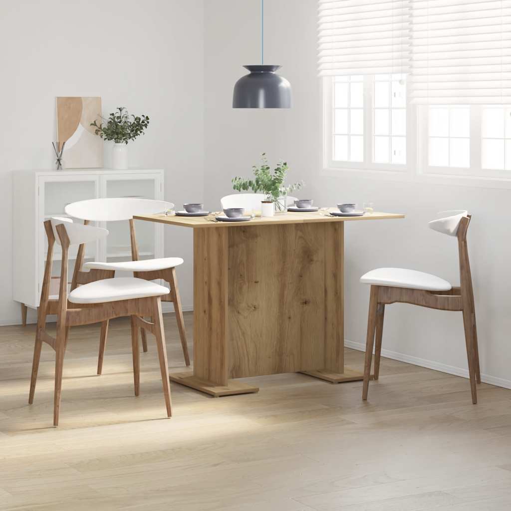 vidaXL Τραπεζαρία Αρτισιανή Δρυς 110x60x75 εκ. από Επεξεργασμένο Ξύλο