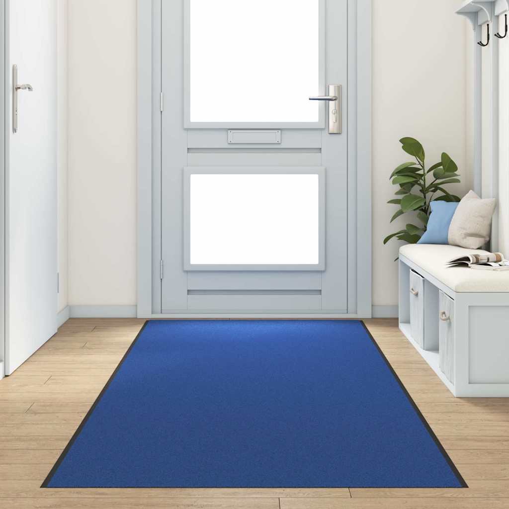 vidaXL Χαλάκι Εξώπορτας Μπλε και Μαύρο 120 x 350 εκ 100% Πολυαμίδιο