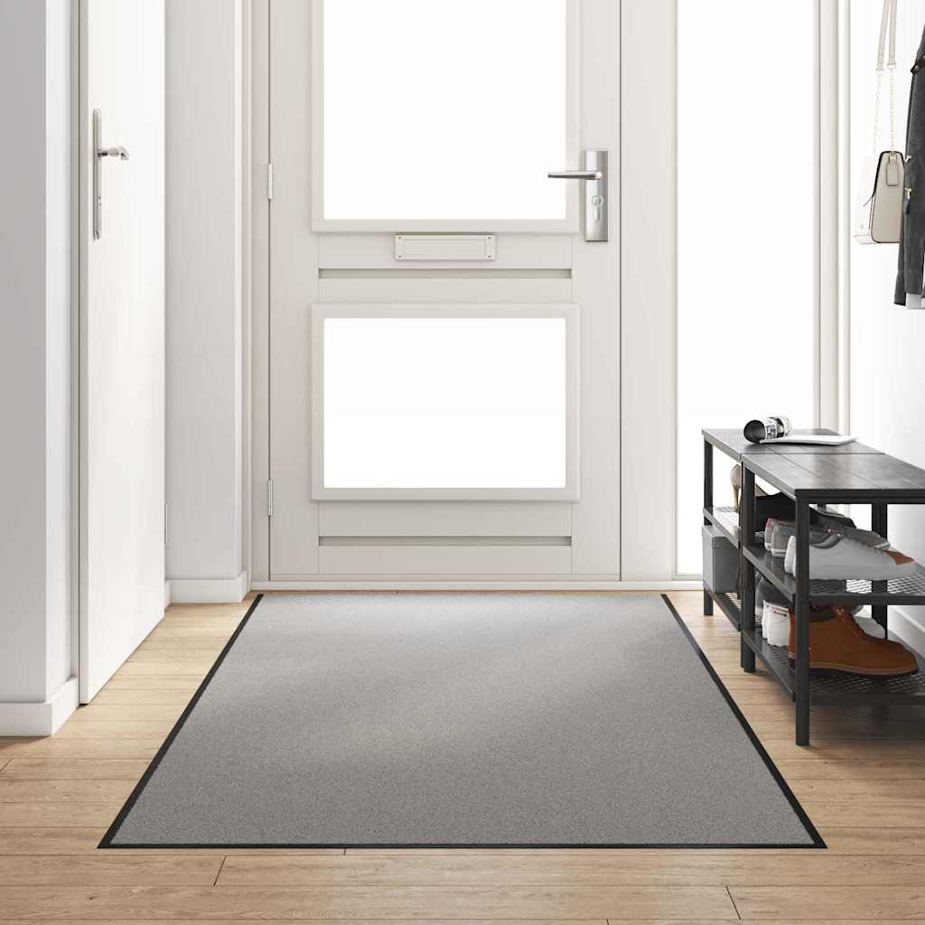vidaXL Χαλάκι Εξώπορτας Γκρι και Μαύρο 120 x 250 cm 100% Πολυαμίδιο