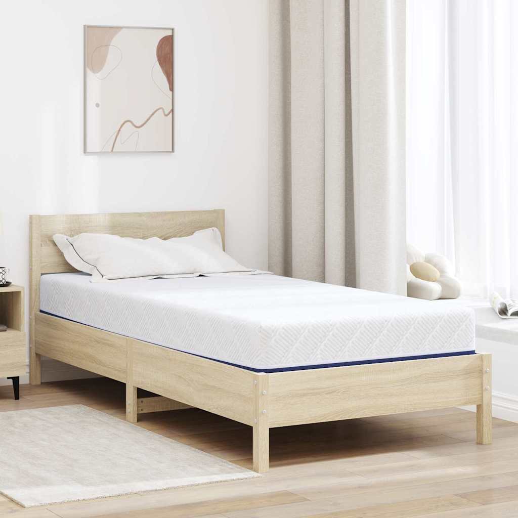 vidaXL Στρώμα Μέτρια σκληρό 120 x 200 cm Λευκό και Μπλε