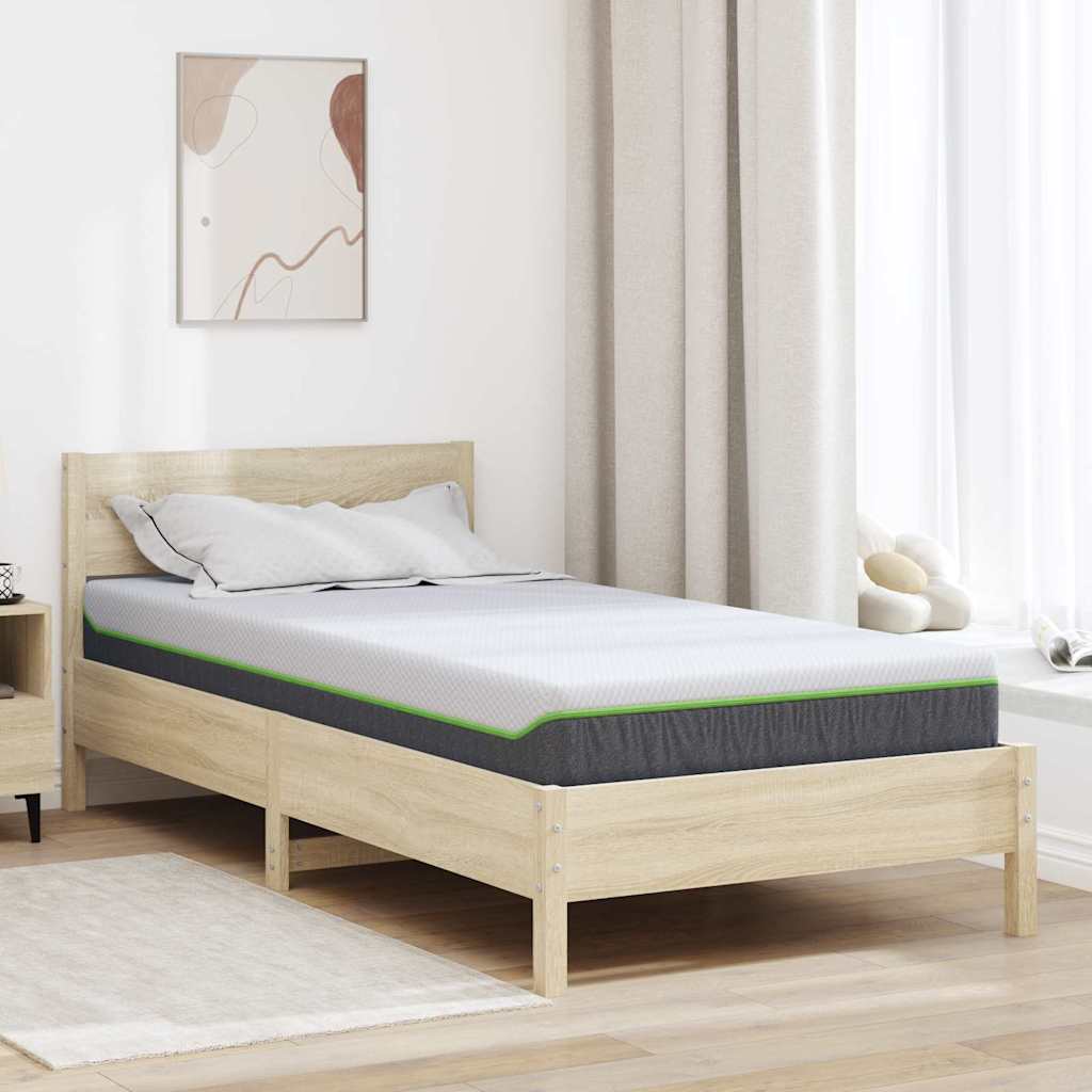 vidaXL Στρώμα Μέτρια μαλακό 100 x 200 cm Λευκό και Γκρι