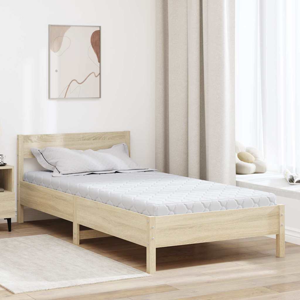 vidaXL Στρώμα Λευκό 90 x 200 cm Ζακάρ ύφασμα