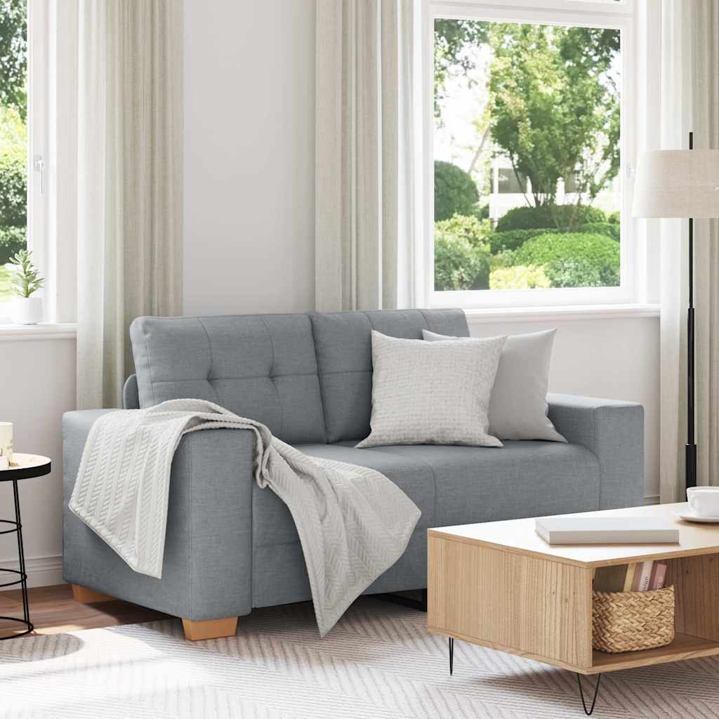 vidaXL Καναπές-Διθέσιος Ανοιχτό Γκρι 160 x 77 x 82 εκ. Ύφασμα