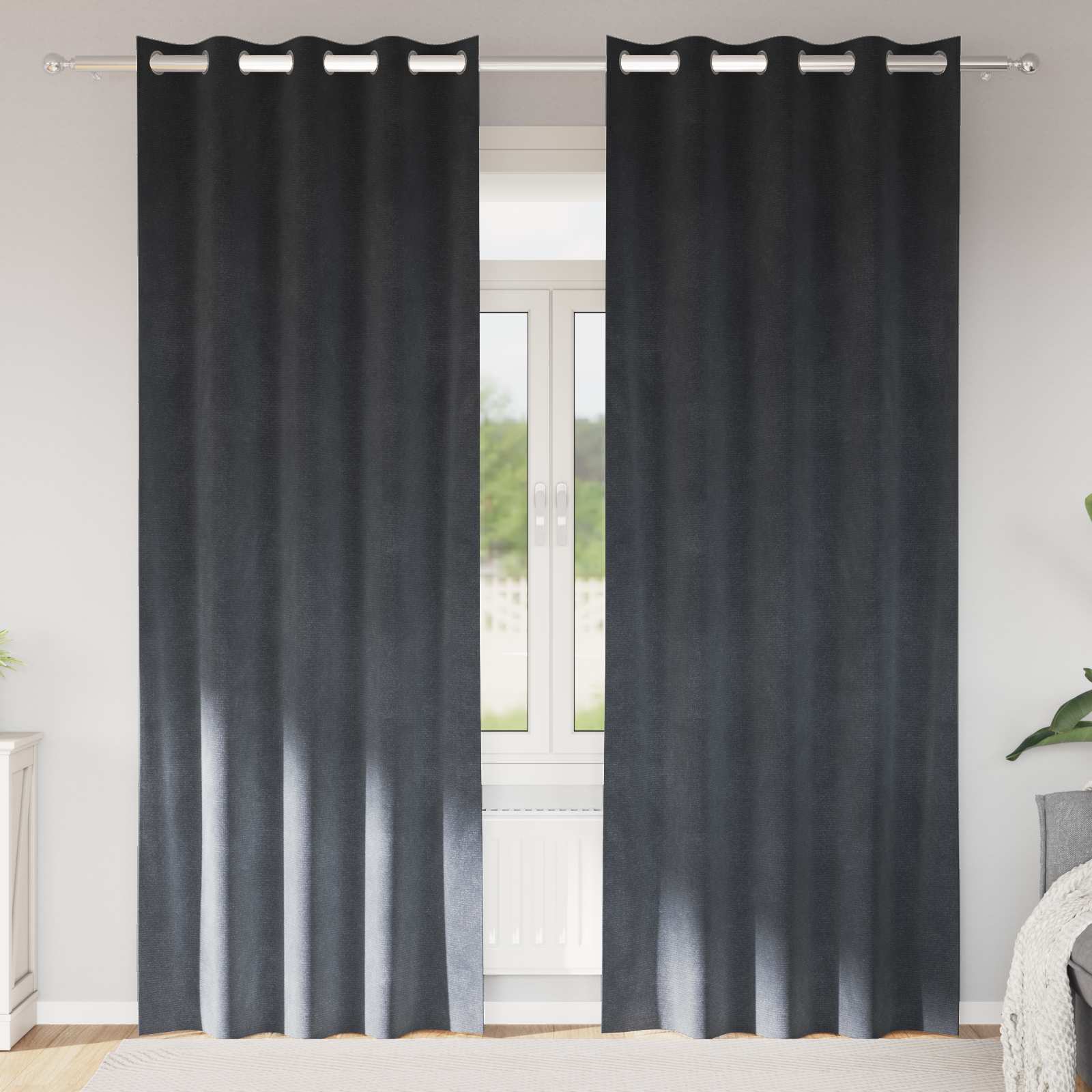 vidaXL Κουρτίνες 2 τμχ. Ανοιχτό γκρι 140 x 260 cm Βελούδο