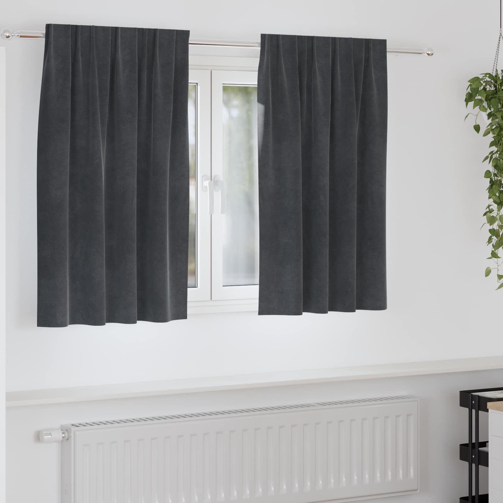 vidaXL Κουρτίνες 2 τμχ. Ανοιχτό γκρι 140 x 140 cm Βελούδο