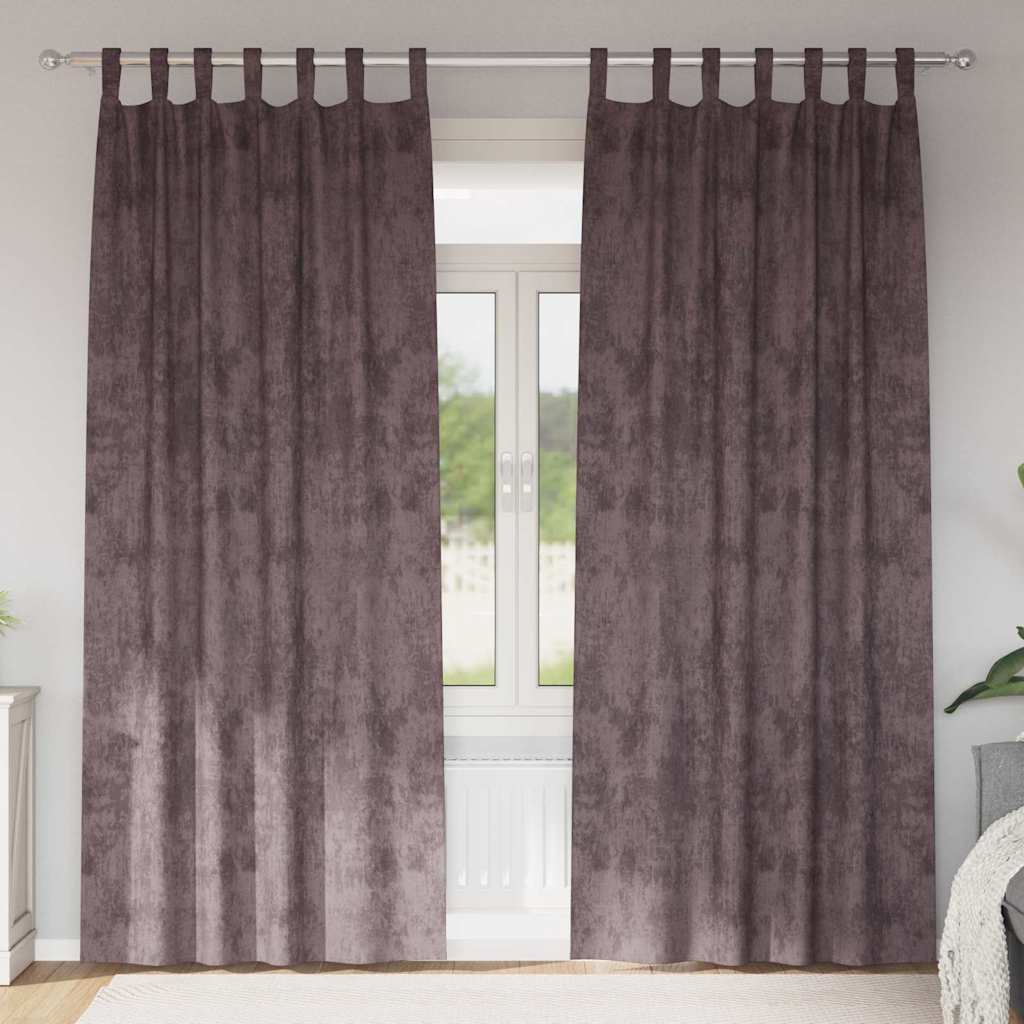 vidaXL Βελούδινες Κουρτίνες 2 τμχ. Καφέ 260 x 140 εκ. Βελούδο