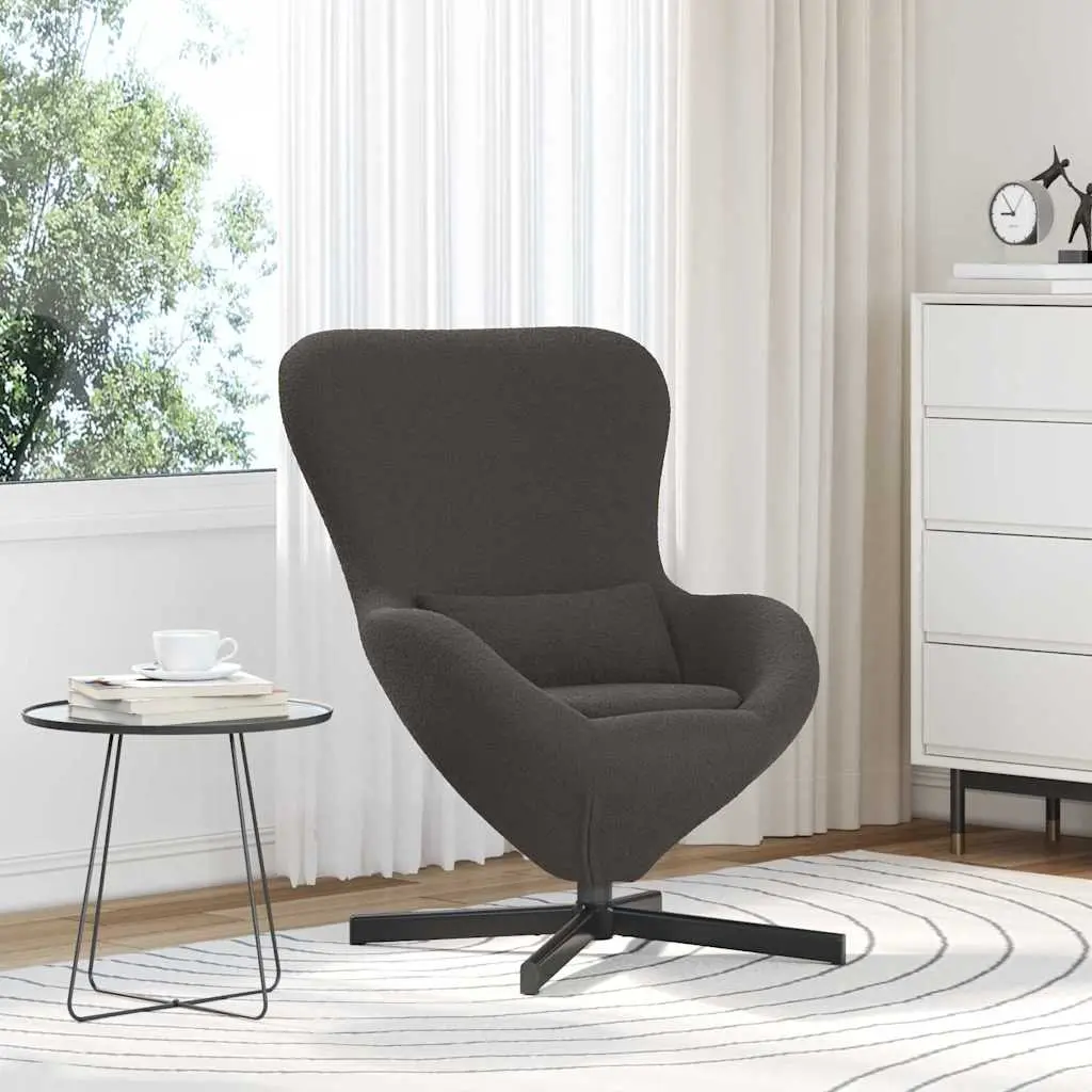 vidaXL Κάθισμα-αυγό Σκούρο Γκρι 63 x 73 x 90 εκ ύφασμα