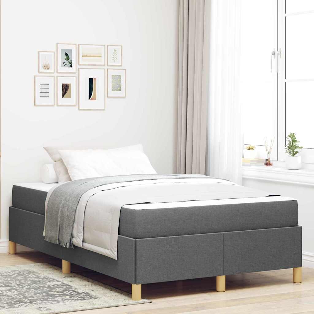 vidaXL Σκελετός Κρεβατιού Σκούρο Γκρι 120 x 200 cm ύφασμα