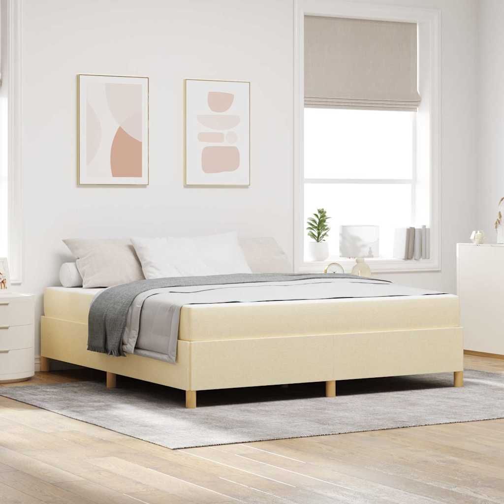 vidaXL Σκελετός Κρεβατιού Κρεμ 180 x 200 cm ύφασμα
