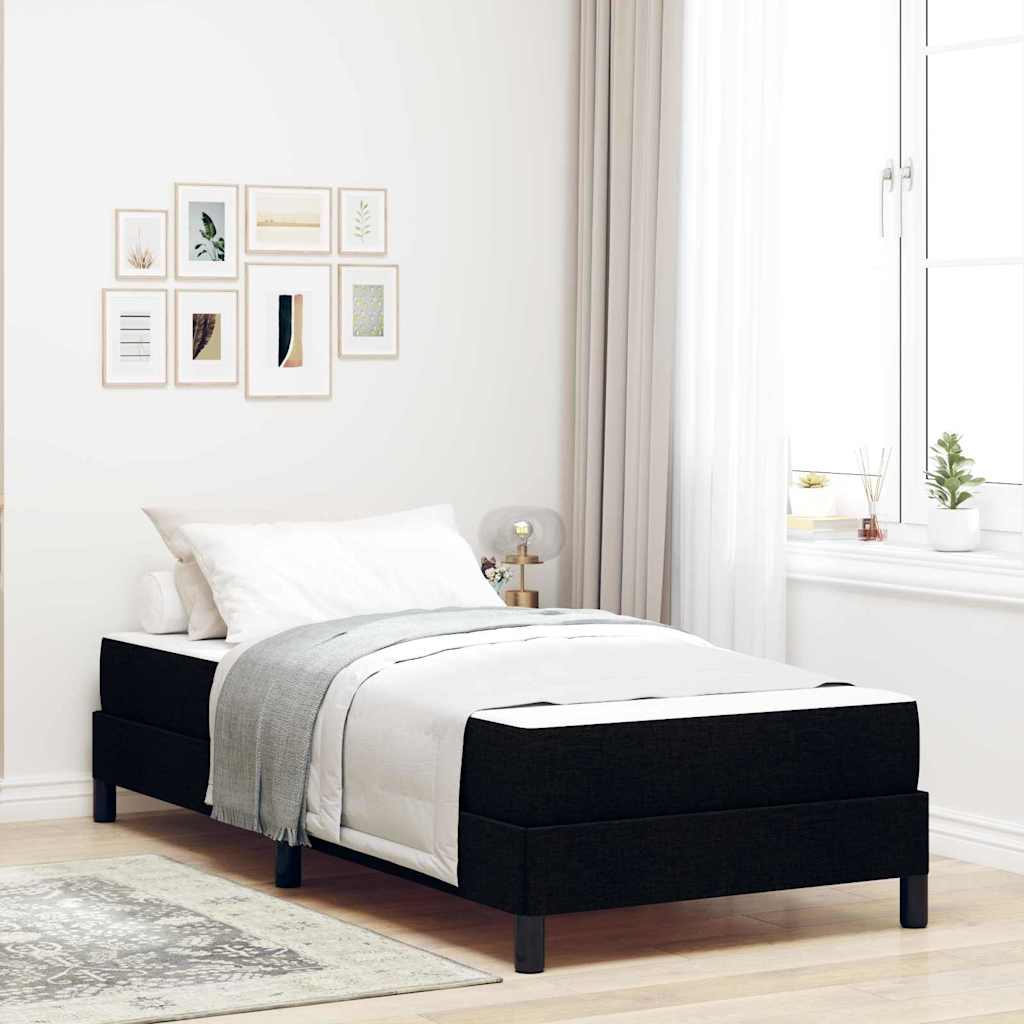 vidaXL Κρεβάτι με ελατήρια Μαύρο 80 x 200 cm ύφασμα
