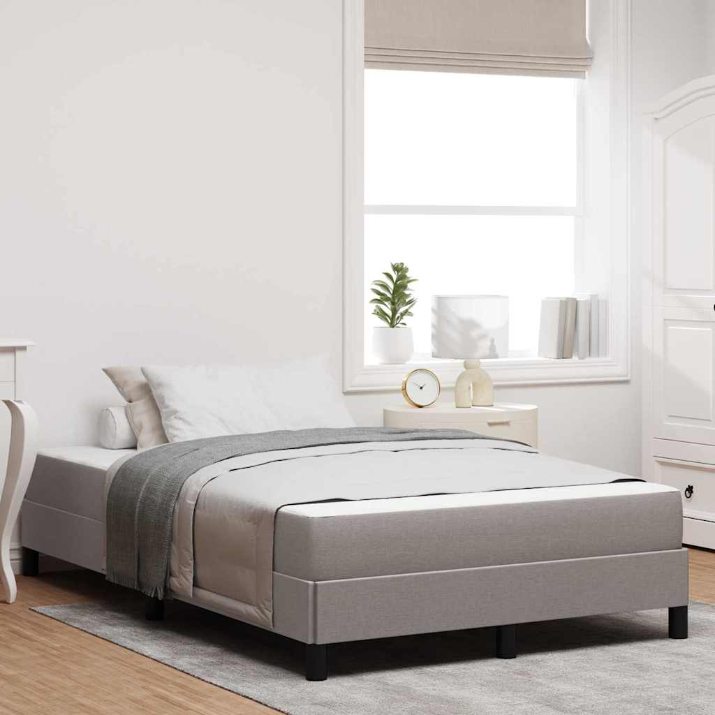 vidaXL Κρεβάτι με ελατήρια Taupe 120 x 190 cm ύφασμα