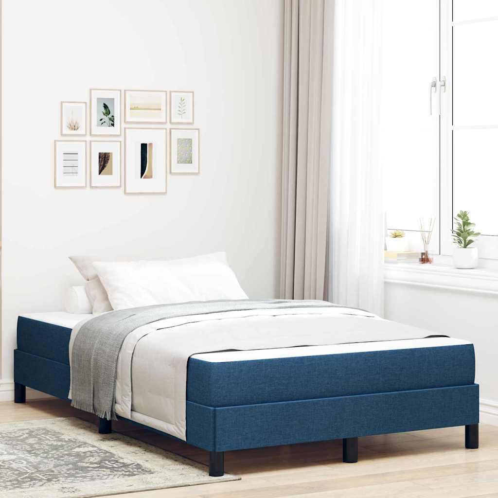 vidaXL Κρεβάτι με ελατήρια Μπλε 120 x 200 cm ύφασμα
