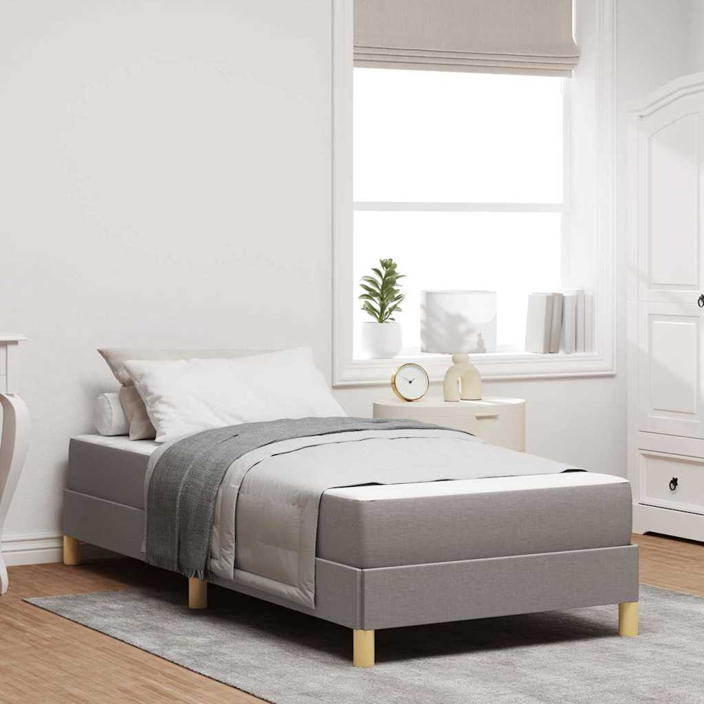 vidaXL Κρεβάτι με ελατήρια Taupe 100 x 200 cm ύφασμα