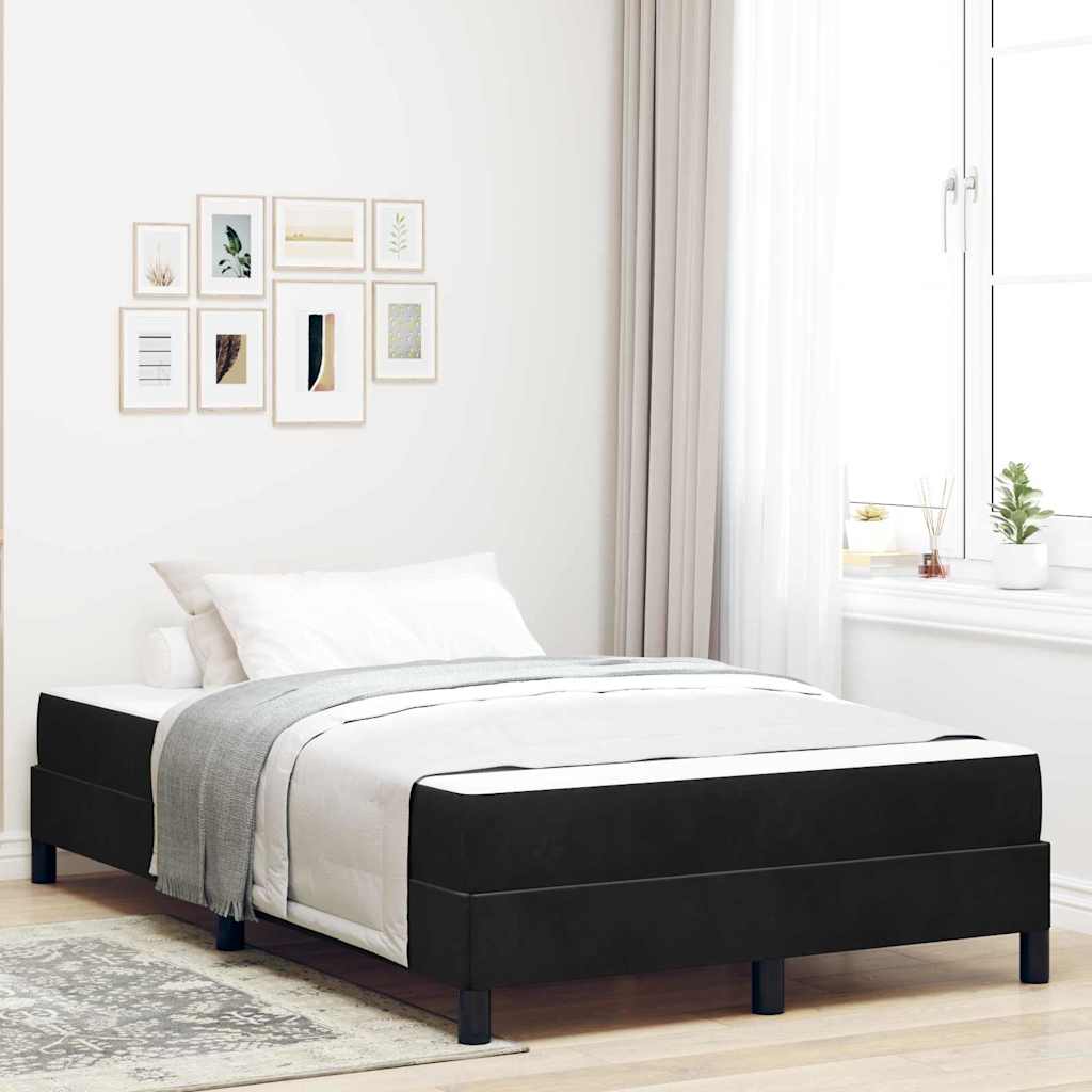 vidaXL Κρεβάτι με ελατήρια με στρώμα Μαύρο 120 x 200 cm ύφασμα