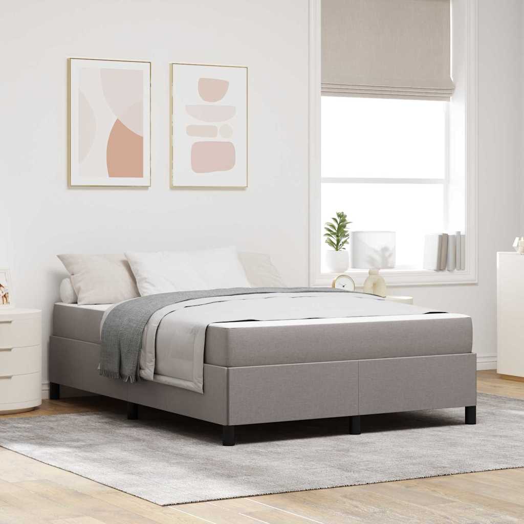 vidaXL Κρεβάτι με ελατήρια Taupe 160 x 200 cm ύφασμα