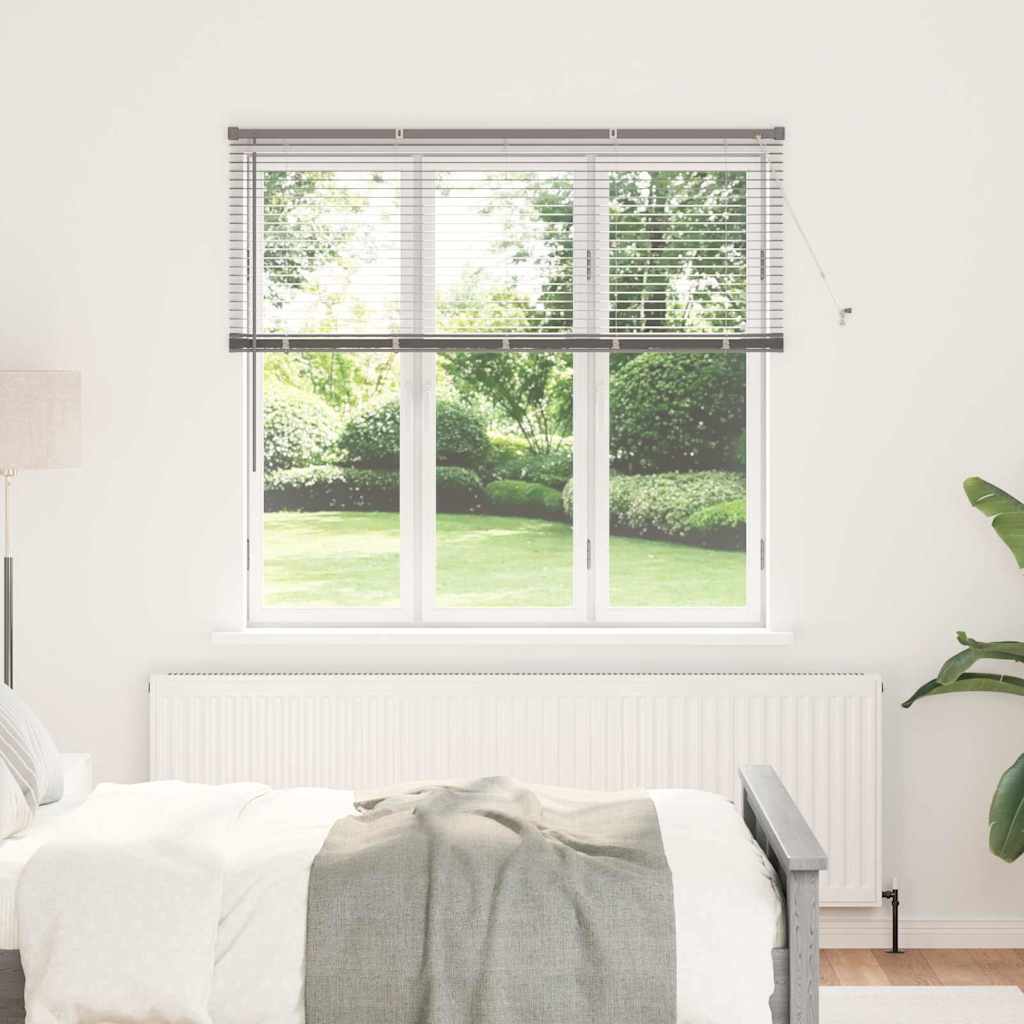 vidaXL Βενετσιάνικη Σκίαση Ασημί 130 x 150 cm 25 χιλ. Αλουμίνιο